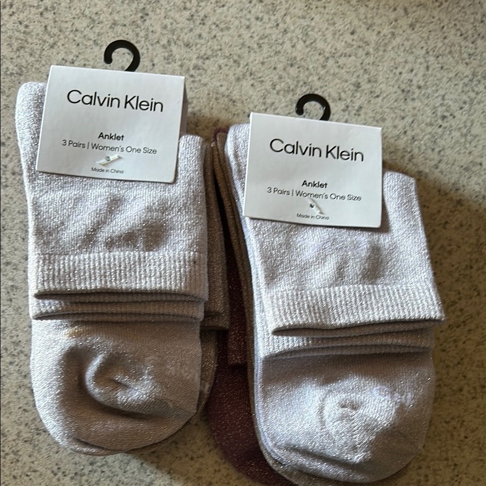 Calvin Klein Women's Anklet Socks - Assorted Purple